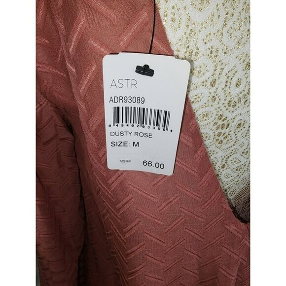 NWT ASTR the Label Dusty Rose Long Sleeve Blouse in Medium - Picture 12 of 12